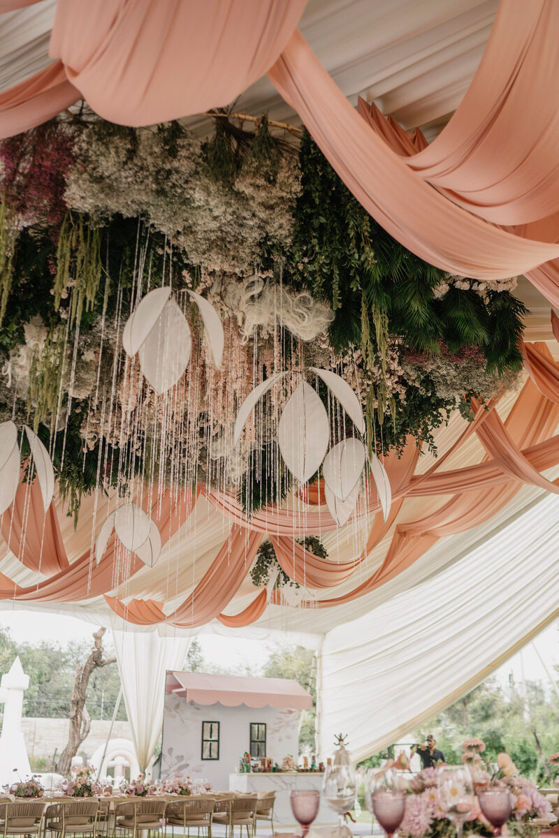 Detalle de la decoración del festejo de bautizo